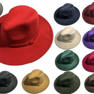 Men Women Felt Fedora Wide Brim Stingy Hat