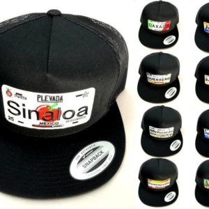 Mexico Car Plate Style Hat Mesh Yupoong Five-Panel Trucker Snapback Flat Bill