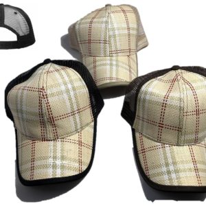 Straw Bamboo Plain Baseball Cap JS-7