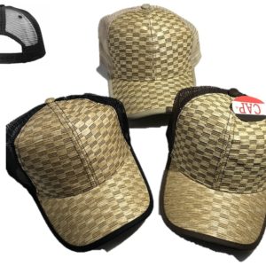 Straw Bamboo Plain Baseball Cap JS-10