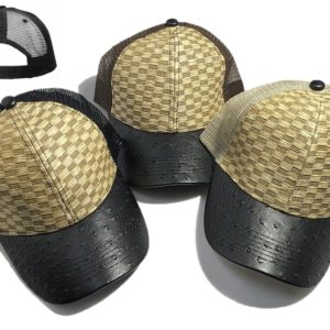 Straw Bamboo Plain Baseball Cap JS-49