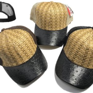 Straw Bamboo Plain Baseball Cap JS-14