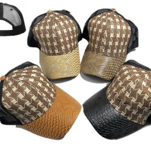 Straw Bamboo Plain Baseball Cap JS-51