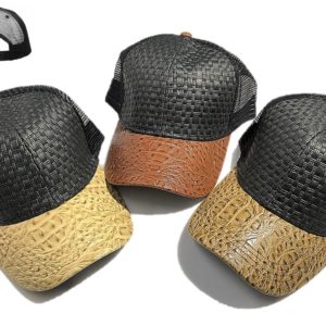 Straw Bamboo Plain Baseball Cap JS-3
