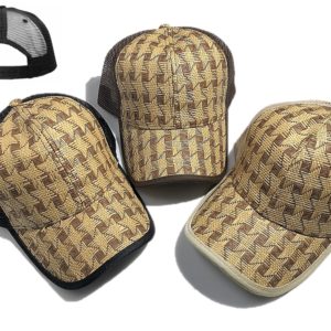 Straw Bamboo Plain Baseball Cap JS-17
