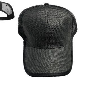 Straw Bamboo Plain Baseball Cap JS-18