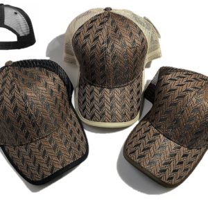Straw Bamboo Plain Baseball Cap JS-19