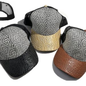 Straw Bamboo Plain Baseball Cap JS-2