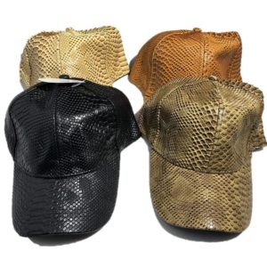Faux Leather Plain Baseball Cap JL-25