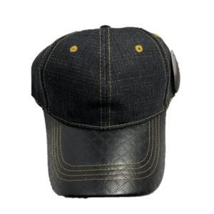 Faux Leather Plain Baseball Cap JL-25
