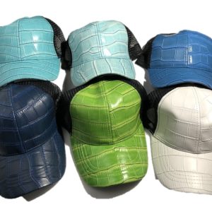 Faux Leather Plain Baseball Cap JL-26