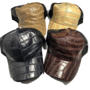 Faux Leather Plain Baseball Cap JL-28