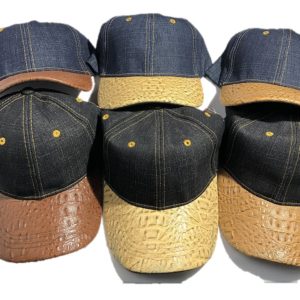 Faux Leather Plain Baseball Cap JL-29