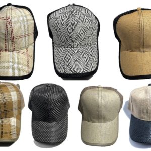 Unisex Plain Wicker Straw Cap Snapback