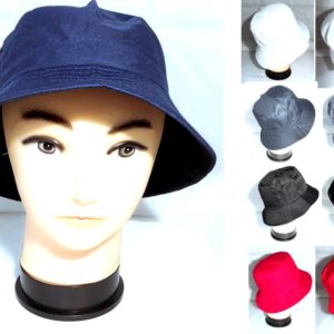 Bucket Hat Plain Or W/ Zipper