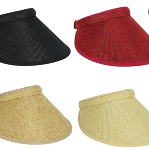 Women Large Clip On Visor Poplin