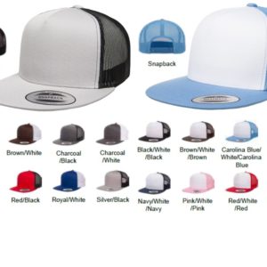 Yupoong 6006T & 6006W 5 Panel Trucker Snapback Cap