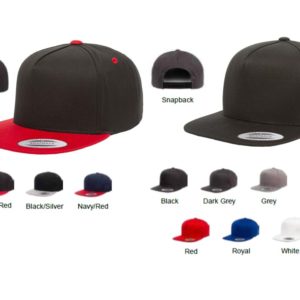 Yupoong 6007 & 6007T 5 Panel Cotton Snapback Cap