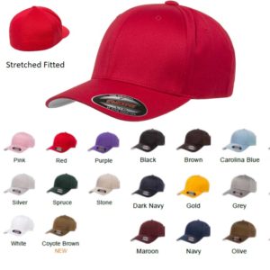 Flexfit 6277 Plain Sized 6 Panel Stretch Fitted Cap