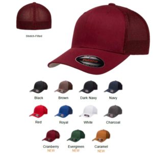 Flexfit 6511 OSFA 6 Panel Stretch Fitted Trucker Mesh Cap