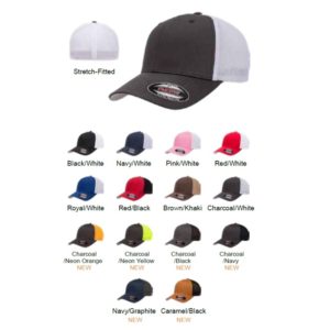 Flexfit 6511T OSFA 6 Panel Stretch Fitted Trucker Mesh Cap