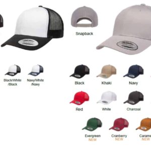 Yupoong 6606 & 6606W 6 Panel Trucker Snapback Cap