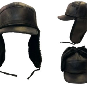 Aviator Fake Leather Winter Hat