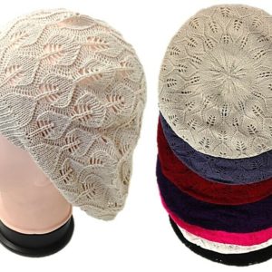 Women Warm Knitted Crochet Beret
