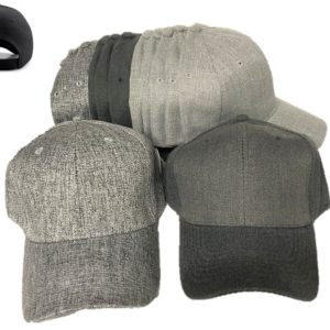 Plain Heather Grey Mixed Adjustable Cap HG-34