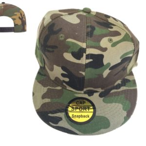Plain Camo Snapback Style Cap