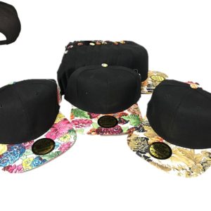 Plain Floral Snapback Style Cap JF-11