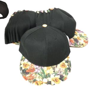 Plain Floral Snapback Style Cap JF-16