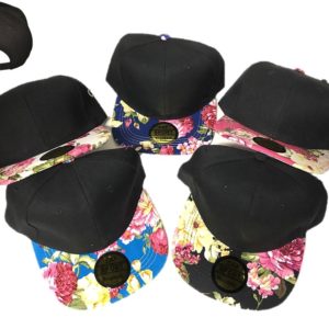 Plain Floral Snapback Style Cap JF-15