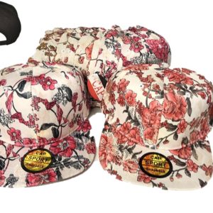 Plain Floral Snapback Style Cap JF-12