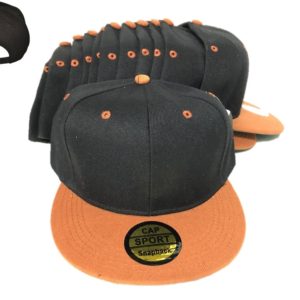 Plain Black Brown Snapback Style Cap