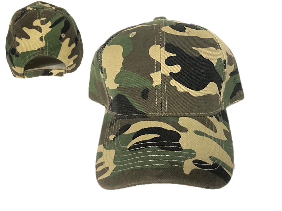 Plain Army Camo Style Cap