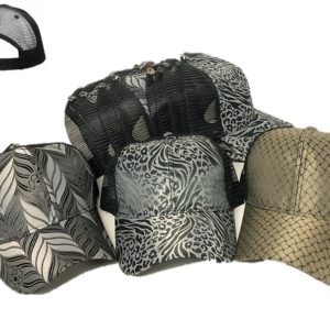 Plain Floral Print Style Adjustable Cap JF-11