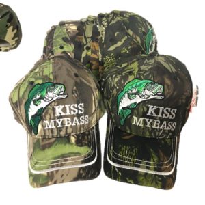 Animal Camo Baseball Cap Fish Kiss My Bass Jm-36