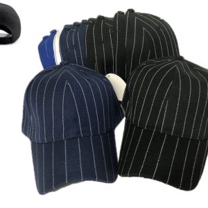 Plain Mixed Color Pinstripe Style Adjustable Cap