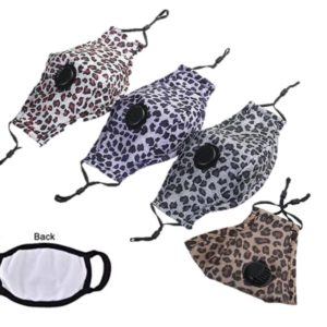 Face Mask With Leopard Print and Valve Filter