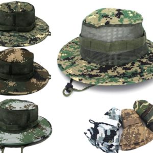 Bucket Hat Wide Brim Flap Bonnie Brim Foldable Camo Mesh